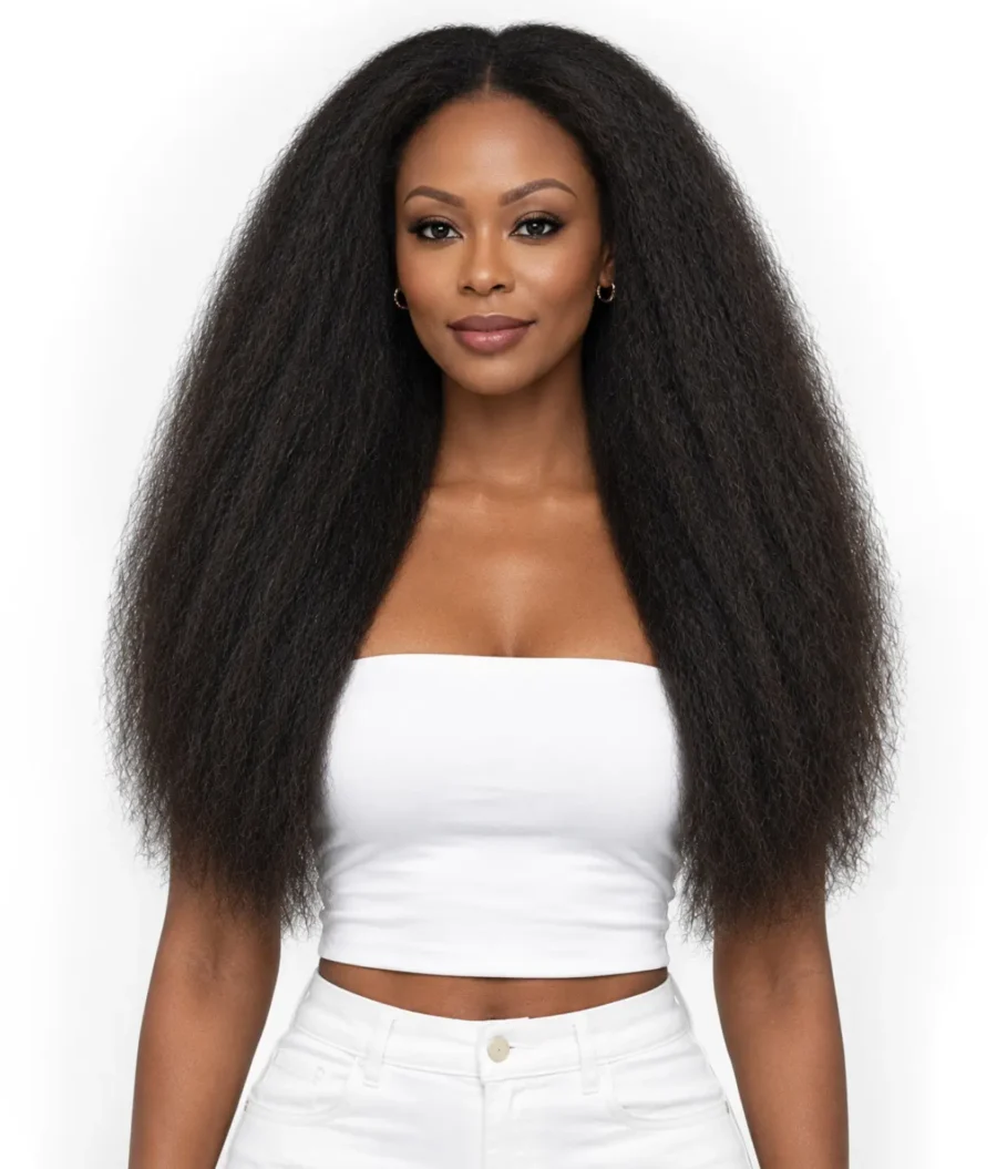 Blow Out Clip Ins Blowout Clip In Hair Extensions For Black Hair Natural Hair ONYC Fro Out Human Hair Blow Out Clip Ins Natural Blow Out Texture ONYC Virgin Hair