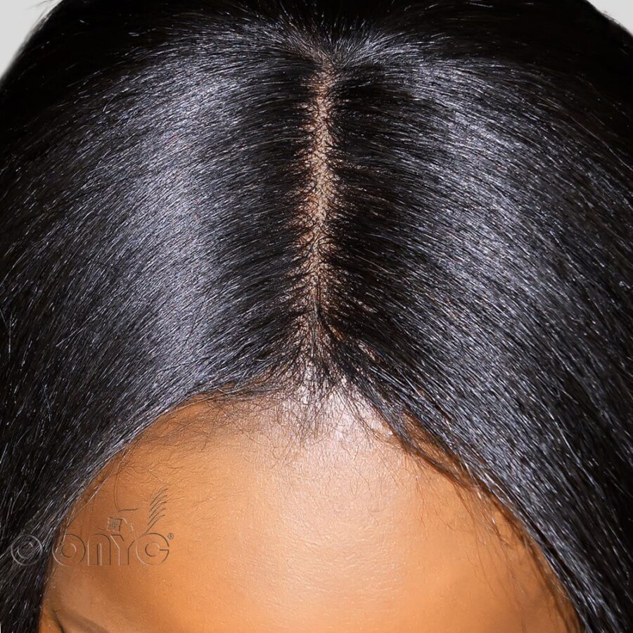 ONYC Closure, Relaxed Perm Straight Hair Frontal Closure by ONYC ONYC Relaxed Hair, best hair to blend with relaxed hair