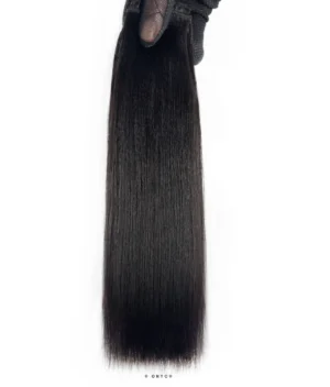 Close-up of the ONYC Silk Press Silky Relaxed Double Drawn Weft Bundle Natural Black – Sleek Relaxed, showcasing the incredible density and premium quality of this Double Drawn Silk Press Hair Bundle. Designed as part of ONYC’s luxury Silk Press Hair Bundles, this Sleek Relaxed Hair Bundle and Sleek Relaxed Silk Press Hair Bundle provides thick, even ends from root to tip for unmatched fullness. Known as a top-rated Silky Relaxed Hair Bundle, it is featured in glowing ONYC Hair Reviews and authentic ONYC Hair Products Review posts, consistently ranked among the best hair extensions for African American hair and recognized as one of the best natural hair extension brands, high quality hair extensions brands, and trusted black-owned human hair extensions. Crafted from Virgin Hair Extensions including Mongolian Virgin Hair, Indian Remy Hair, Vietnamese Remy Hair, and raw cuticle hair, these ONYC Human Hair Bundles are well made, super double drawn, thick hair, tangle free that doesn’t shed, soft, reusable, long-lasting, and truly worth the investment. This Virgin Hair Bundle is perfect for sew-in installs, delivering a voluminous, lightweight, durable, and natural-looking finish that mimics a salon silk press. Available in lengths under 14, 14 in to 18, 18 in to 24, and over 24 in, shoppers can buy online, find it for sale in store pack or various option, with fast shipping, free shipping usa, and local pickup near me nearby in Washington DC and Maryland. Consistently rated one of the Best Hair Sites To Order From, ONYC remains a leading International Hair Company, trusted across straight African American hair extensions websites, african american hair extensions websites, and globally for the Best Natural Hair Extensions.