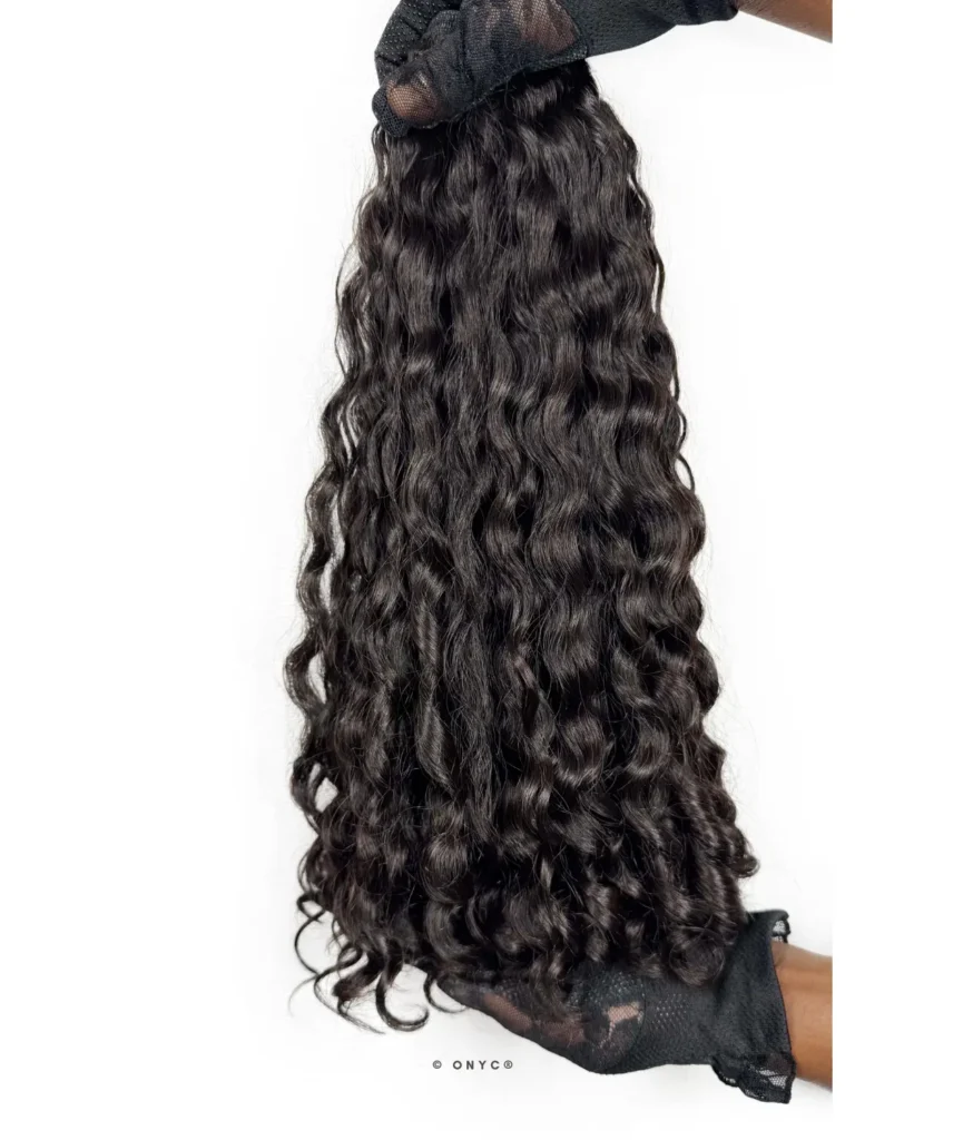 ONYC Spanish Curly Hair Bundles 3A Human Hair Weave Double Drawn Machine Wefted Hair ONYC Hair