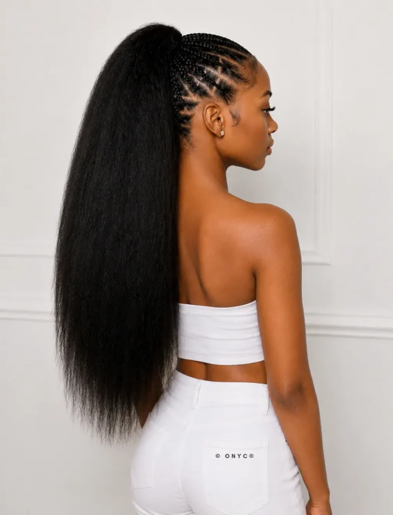 Premium Raw Cuticle Aligned Natural Kinky Straight Blowout Bulk Braiding Hair Texture For African American Women By ONYC Hair Black Owned Virgin Real Human Hair Company