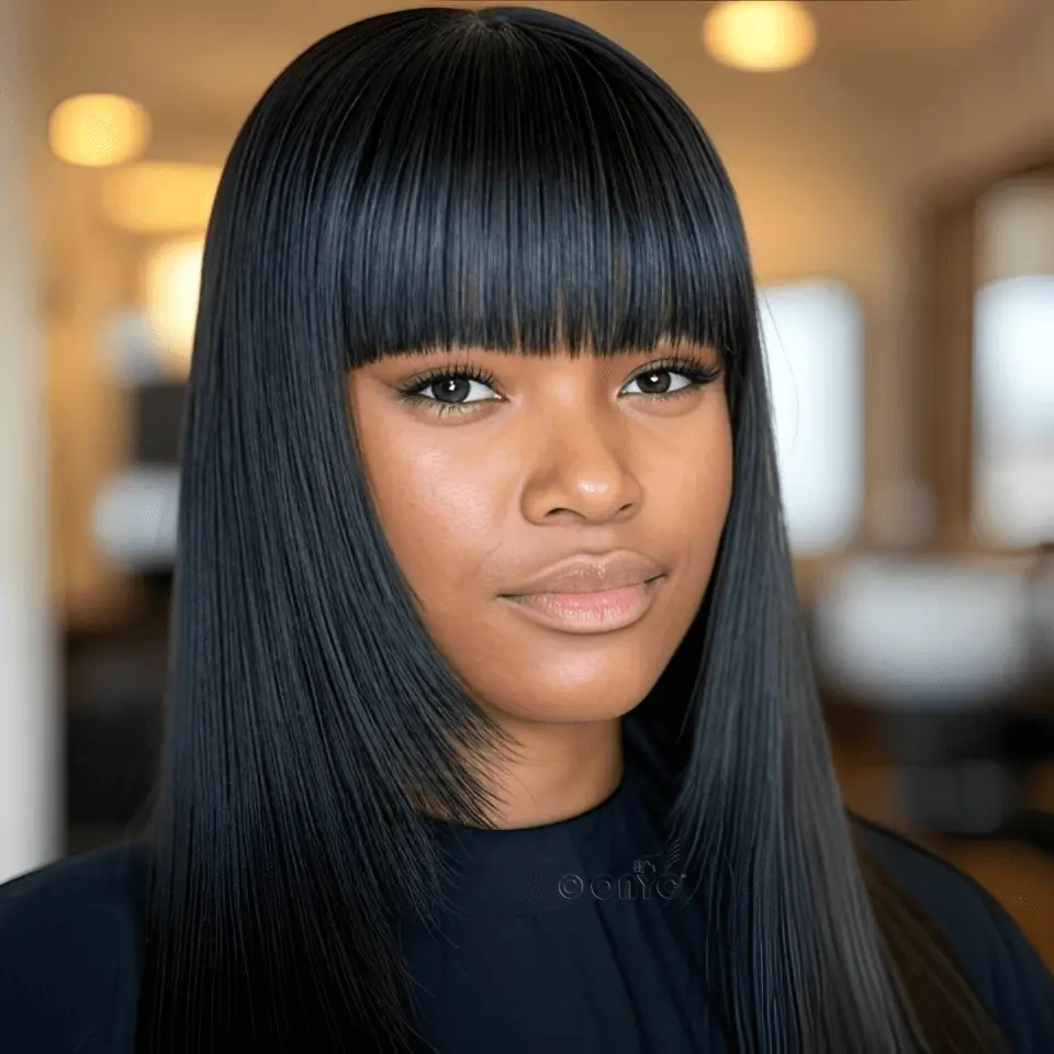 Trendy Straight Weave Hairstyles With Bangs ONYC Hair