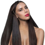 Pure Cuticle Best Silky Straight Virgin Hair. Raw Mongolian Virgin Hair with lots of shine! Onyc Hair Virgin 1b Natural Straight Hair Model